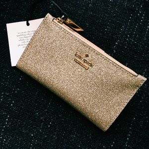 💕 SALE 💕 Kate Spade Rosegold Glitter Wallet ✨